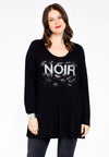 Tunic flare noir ORGANIC COTTON - black - #1