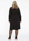Dress with turtle neck COTTON - black - #3
