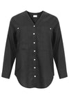 Blouse oversized LINEN - black - #4