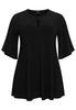 Tunic wide bottom circle sleeve DOLCE - black  - #4