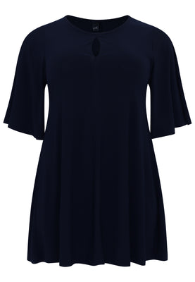 Tunic wide bottom circle sleeve DOLCE - blue - #4