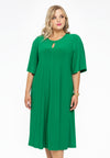 Robe a-ligne à manches rondes dolce - Vert