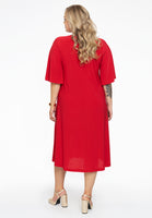 Dress A-line circle sleeve DOLCE - red  - #3