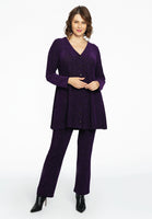 Cardigan wide bottom LUREX - purple  - #3