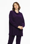 Pullover turtle neck LUREX - purple