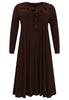 Midi-dress frilled V-neck DOLCE - brown - #2