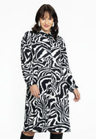 Blouse-dress puff sleeve ZEBRA - black  - #1