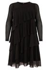 Dress with frills - black - #4