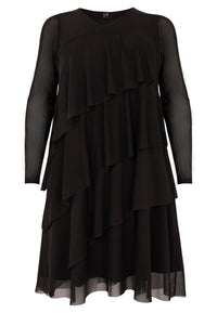 Dress with frills - black - #4