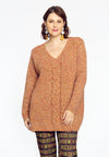 Pull détail torsades lurex - rose