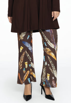 Trousers bootcut FEATHERS - brown - #1