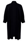 Jacket long pleat DIAGONAL - black