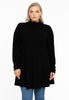 Tunic wide bottom puff sleeve DIAGONAL - black 