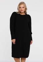 Dress puff sleeve DIAGONAL - black  - #1