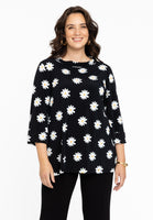 Shirt A-line Turtle neck DAISY - black  - #1