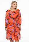 Robe large avec ceinture kae - Orange