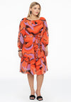 Robe large avec ceinture kae - Orange
