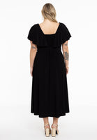 Dress Frilled V-neck DOLCE - black - #3