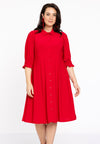 Robe à boutons dolce - Rouge