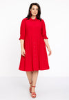 Robe à boutons dolce - Rouge