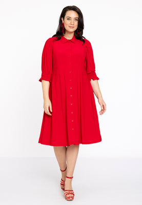 Dress buttoned DOLCE - red  - #2