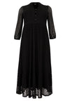 Dress puffed sleeve LACE - black - #4
