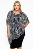 Tunic voile ZEBRA - black 