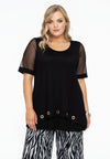 Tunic flare eyelets - black 