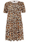 Dress puff sleeve LEOPARD - light brown - #4