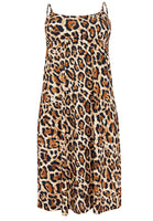 Spaghetti dress LEOPARD - light brown - #4