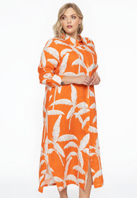 Blouse long PALM TREE - orange - #1