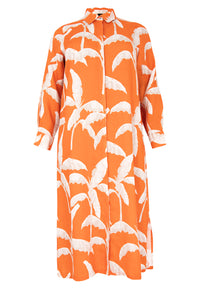 Blouse long PALM TREE - orange - #4