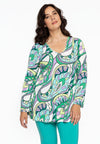 Tunic V-neck flare BARI - white