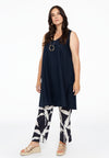 Dress A-line LINEN - blue