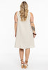 Dress A-line LINEN - light brown - #3