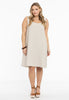 Dress A-line LINEN - light brown - #2