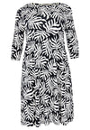 Dress boat neck SEA LEAF - black - #4