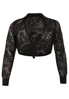 Shrug collar lace - black  - #4