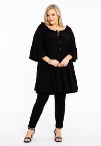 Tunic frill neck DOLCE - black - #1