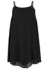 Dress spaghetti VOILE - black 