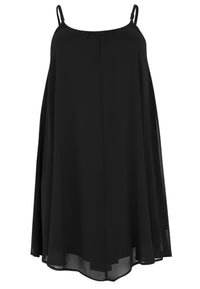 Dress spaghetti VOILE - black - #1