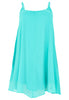 Dress spaghetti VOILE - turquoise