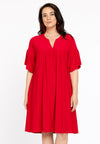 Robe plissée dolce - Rouge