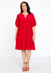 Robe plissée dolce - Rouge