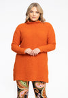 Pullover met col Teddy - orange