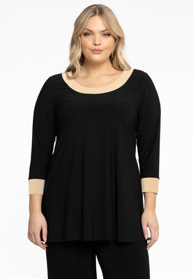 Tunic Flare Contrast Lines DOLCE - black  - #1