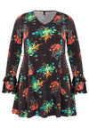 Tunic Wide Bottom Frill Cuff MEDUSA - black - #4