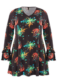 Tunic Wide Bottom Frill Cuff MEDUSA - black - #4
