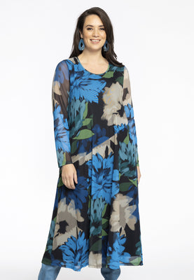 Dress Long Round Neck ARDENNES - blue - #1