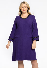 Dress Frontpocket BOUCLE - purple - #1